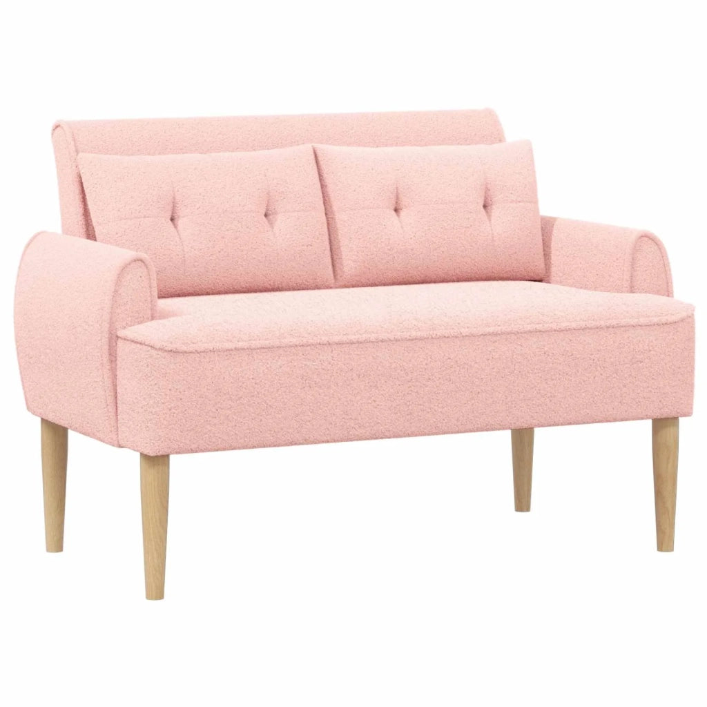 Loveseat con bottoni imbottiti Rosa 117 x 67 x 77 cm Bouclé 42041824