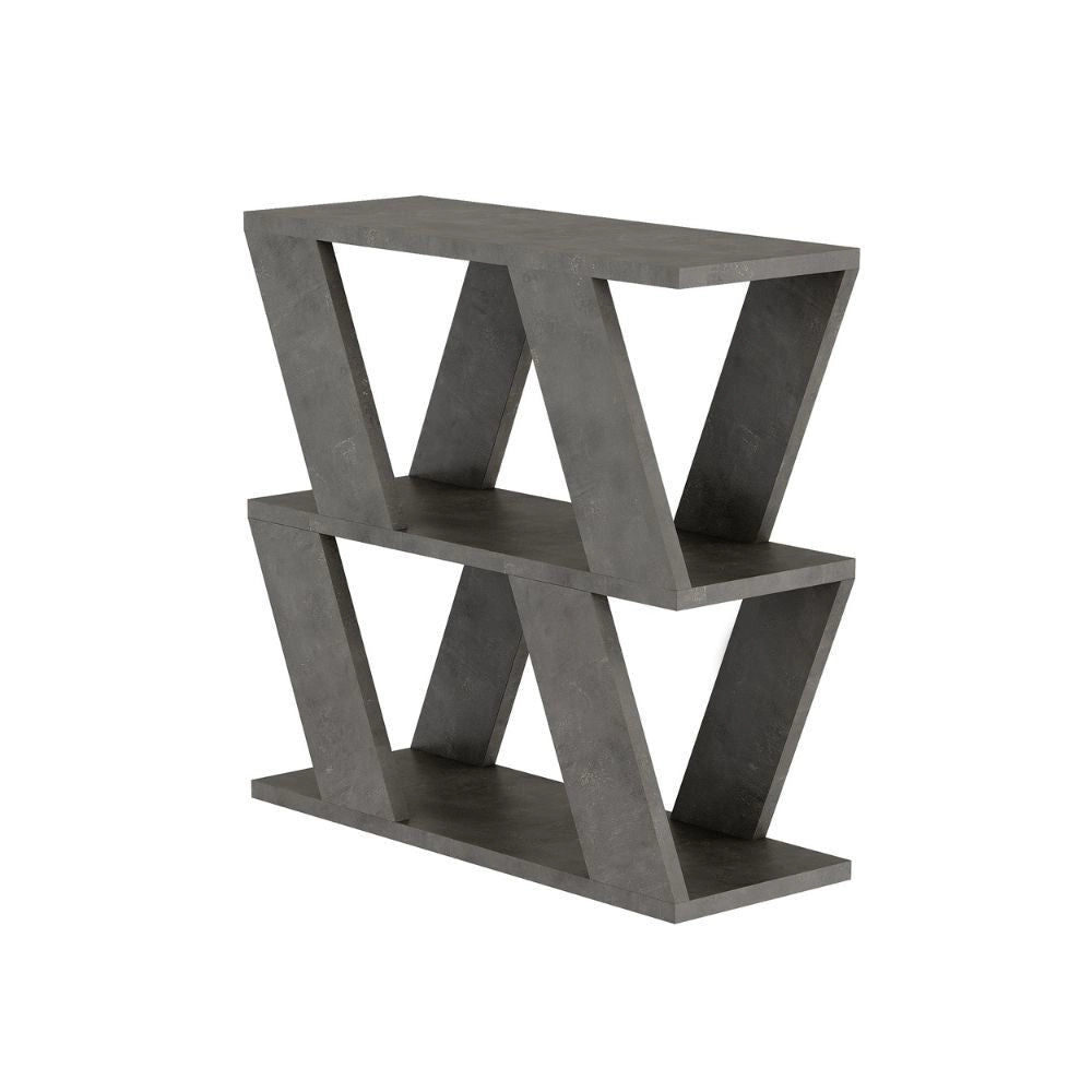 Tavolino da Soggiorno Laterale 60x22x57 cm in MDF Lazena Cemento