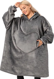 Pantaloni da casa in oversized, unisex, con cappuccio e deken