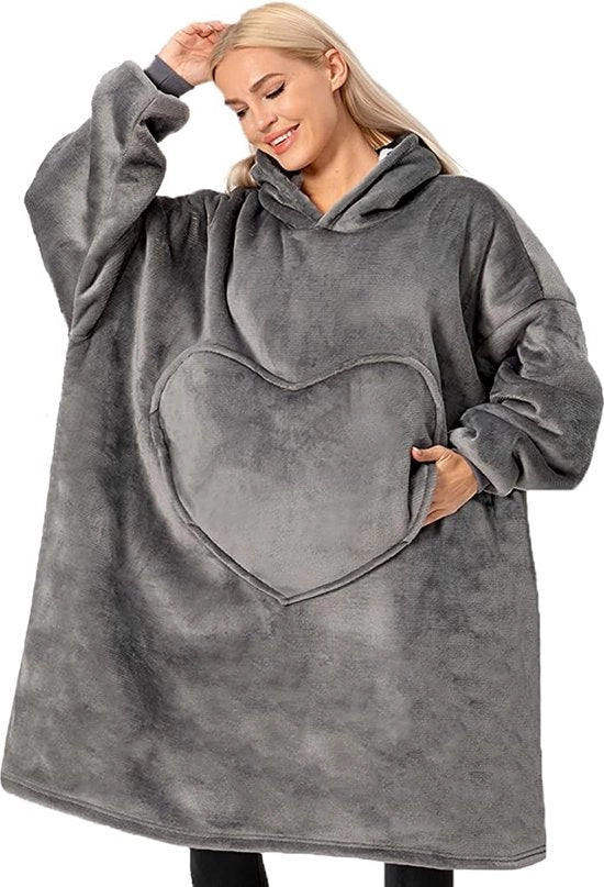 Pantaloni da casa in oversized, unisex, con cappuccio e deken