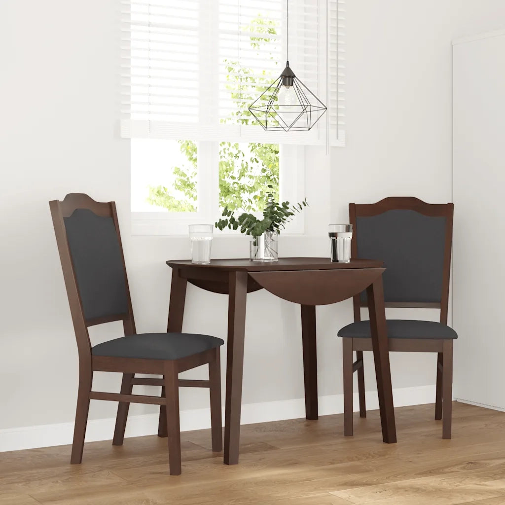 Sedie da Pranzo con Cuscini 2pz Marrone Legno Massello di Hevea 4102467
