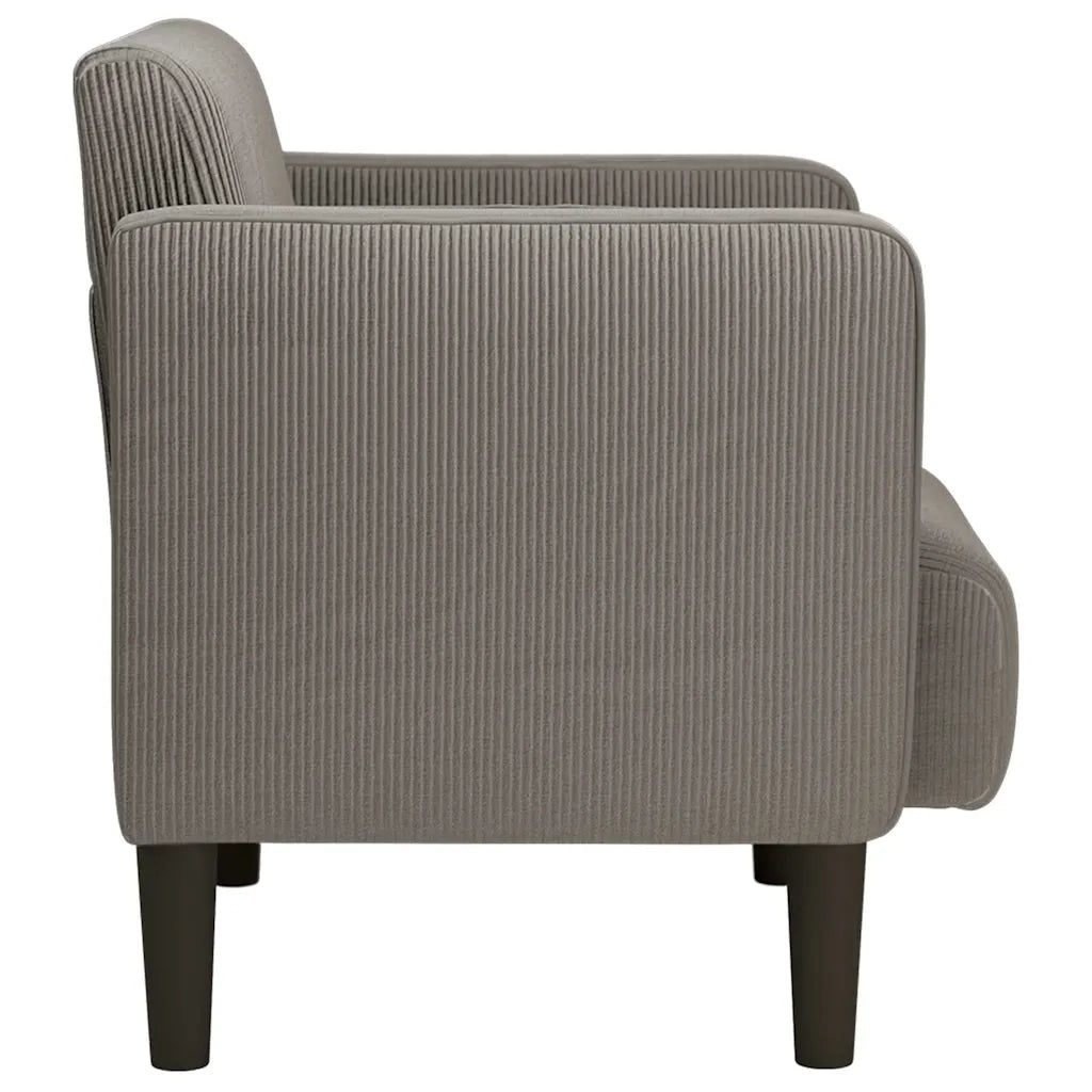 Divano Sedia con Braccioli Grigio Chiaro 54 cm Tessuto a Coste 4100515