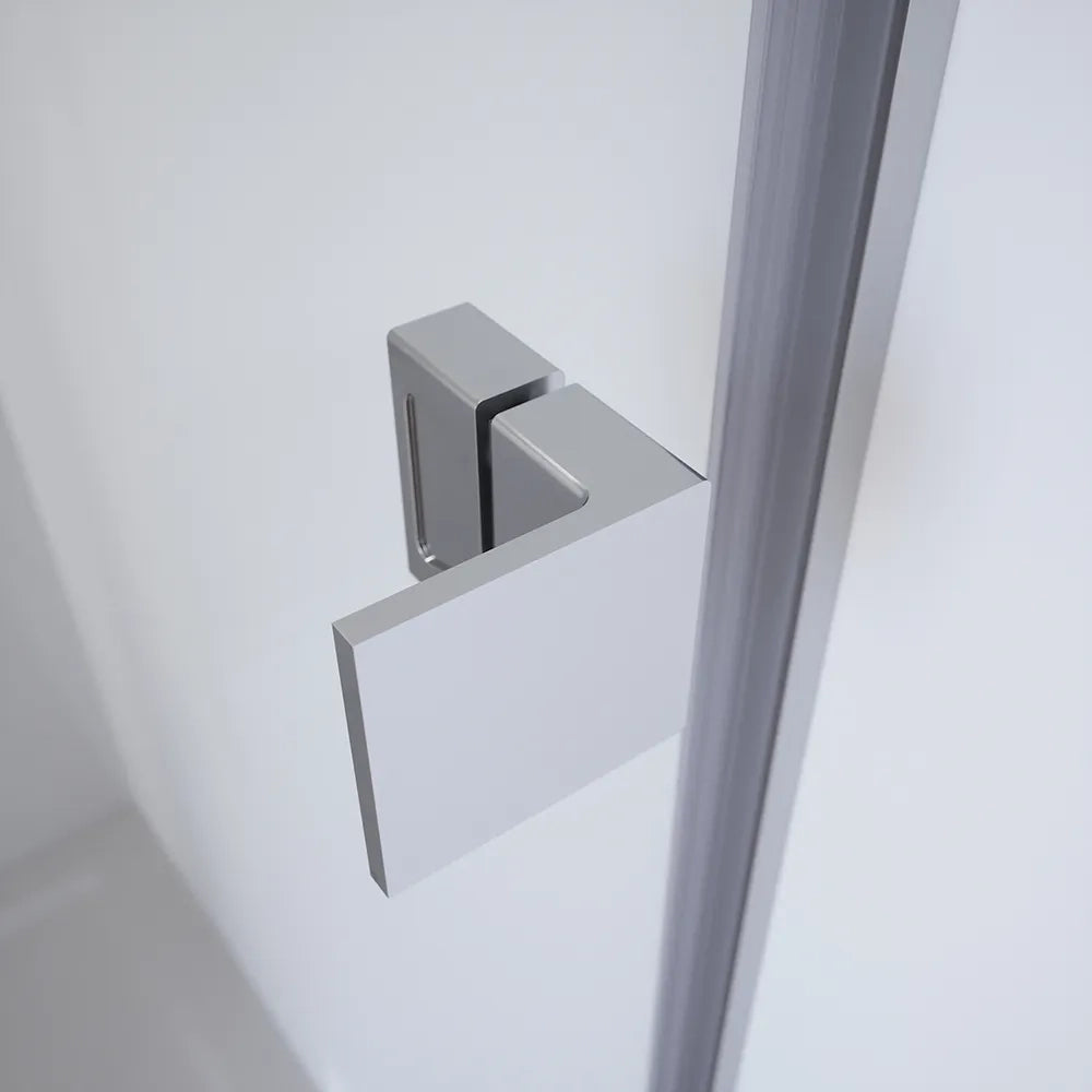 Porta doccia 80cm apertura a battente con profili cromati e vetro da 8mm trasparente h195 | Fiji