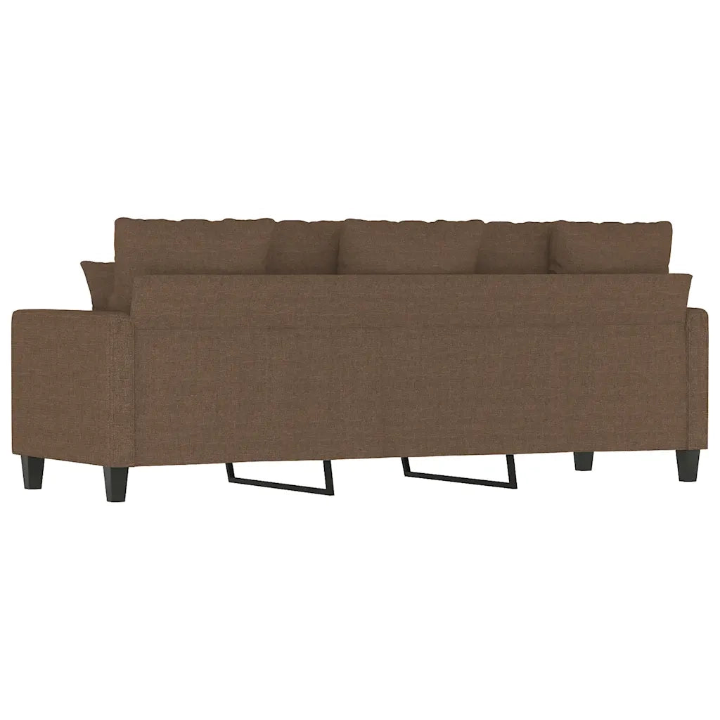 Divano a 3 Posti Marrone 180 cm in Tessuto 359278