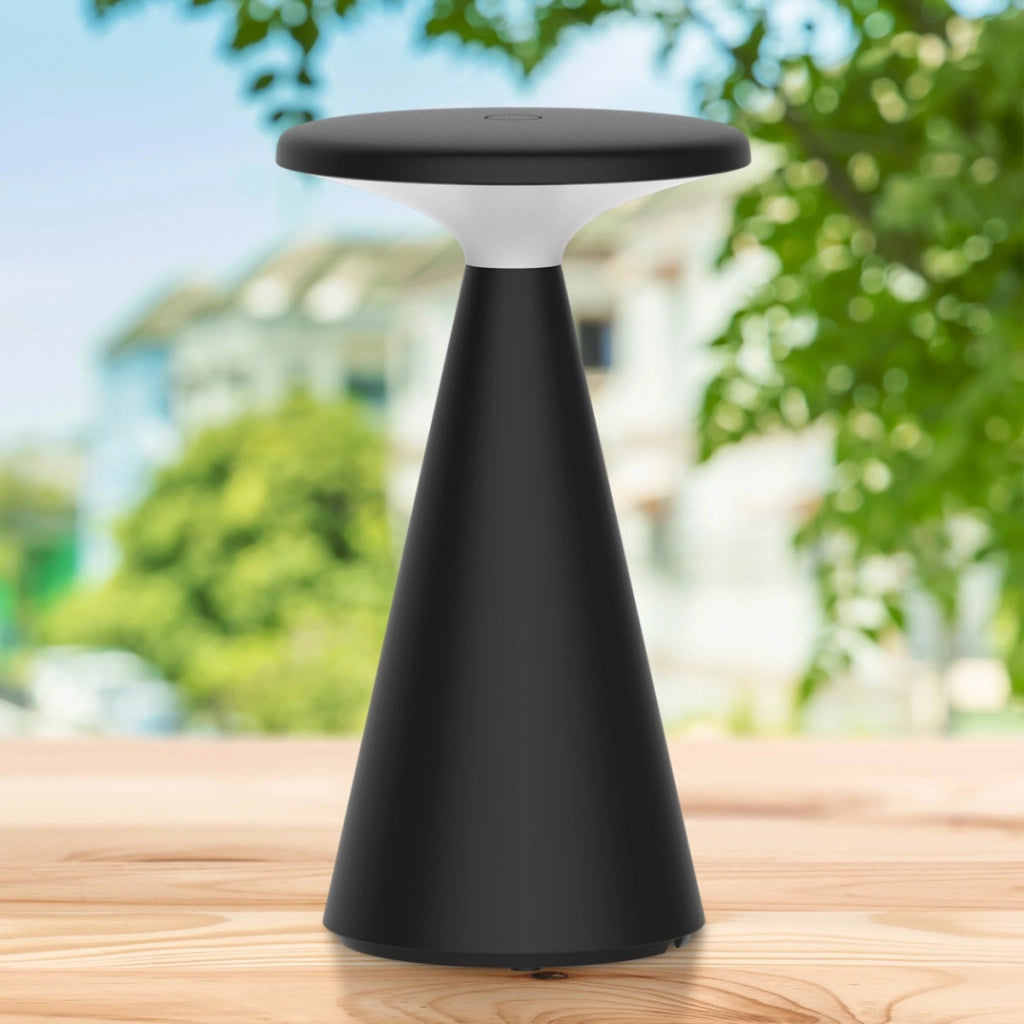Lampada tavolo esterno PAROS nera LED 2700K USB-C IP44
