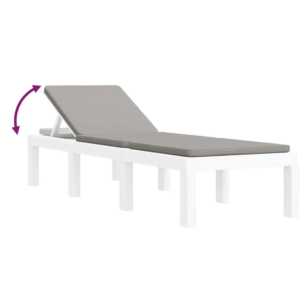 Set Salotto da Giardino 3 pz con Cuscini Bianco in PP 3203732