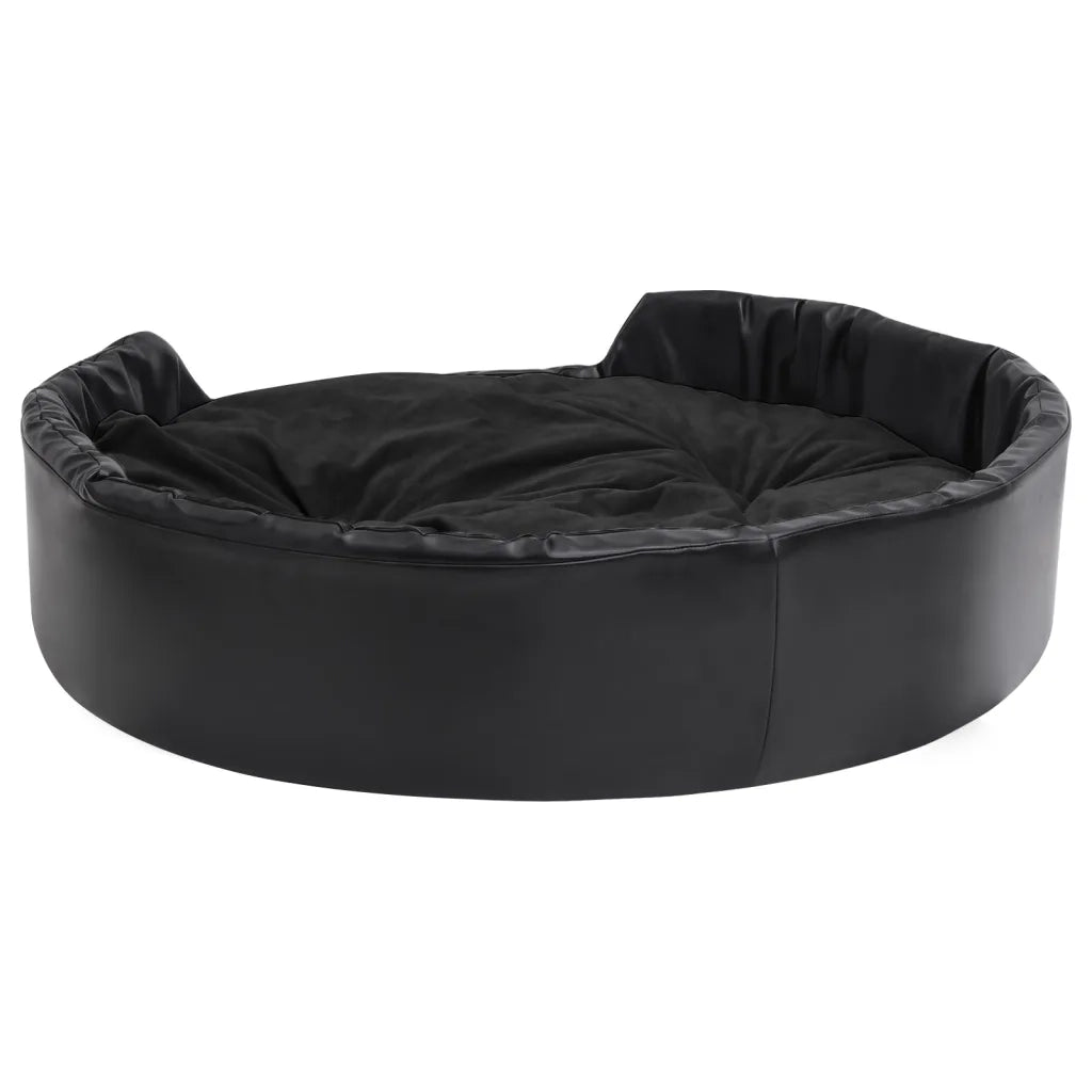 Lettino per Cani Nero 99x89x21 cm in Peluche e Similpelle cod mxl 45332