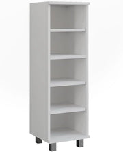Mobiletto midi Ilias, Bianco, 30.2 x 95 cm con 5 scomparti aperti, con vani a giorno per una conservazione ordinata