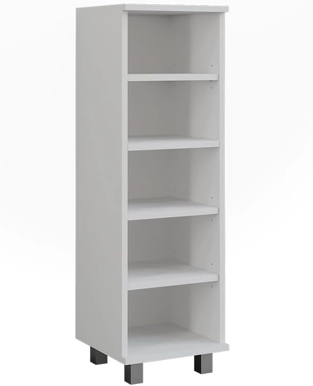 Mobiletto midi Ilias, Bianco, 30.2 x 95 cm con 5 scomparti aperti, con vani a giorno per una conservazione ordinata
