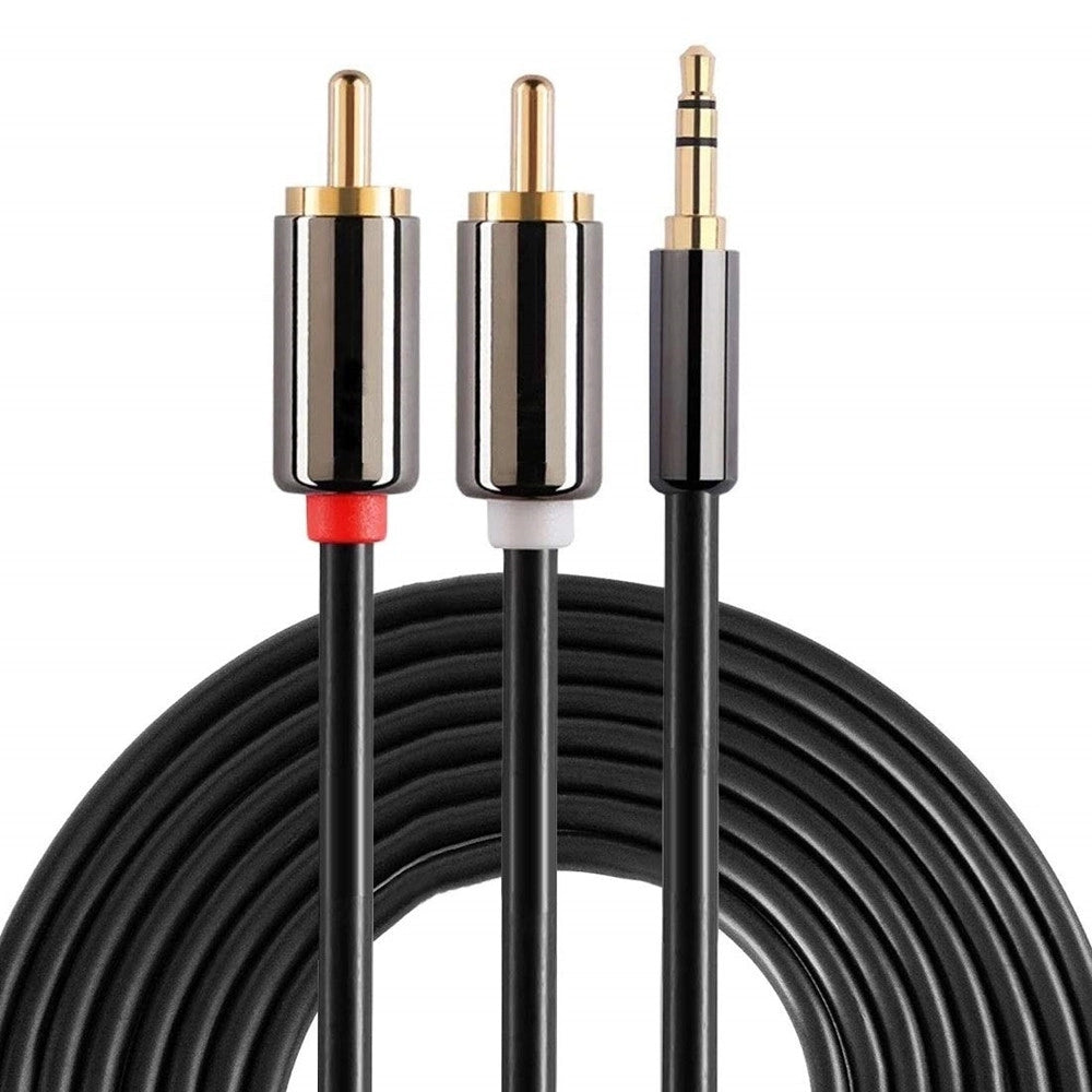 Trade Shop - Cavo Audio Da Aux 3,5mm A 2xrca Maschio Stereo Adattatore 1.5mt 4d Sound Aux-r01 -