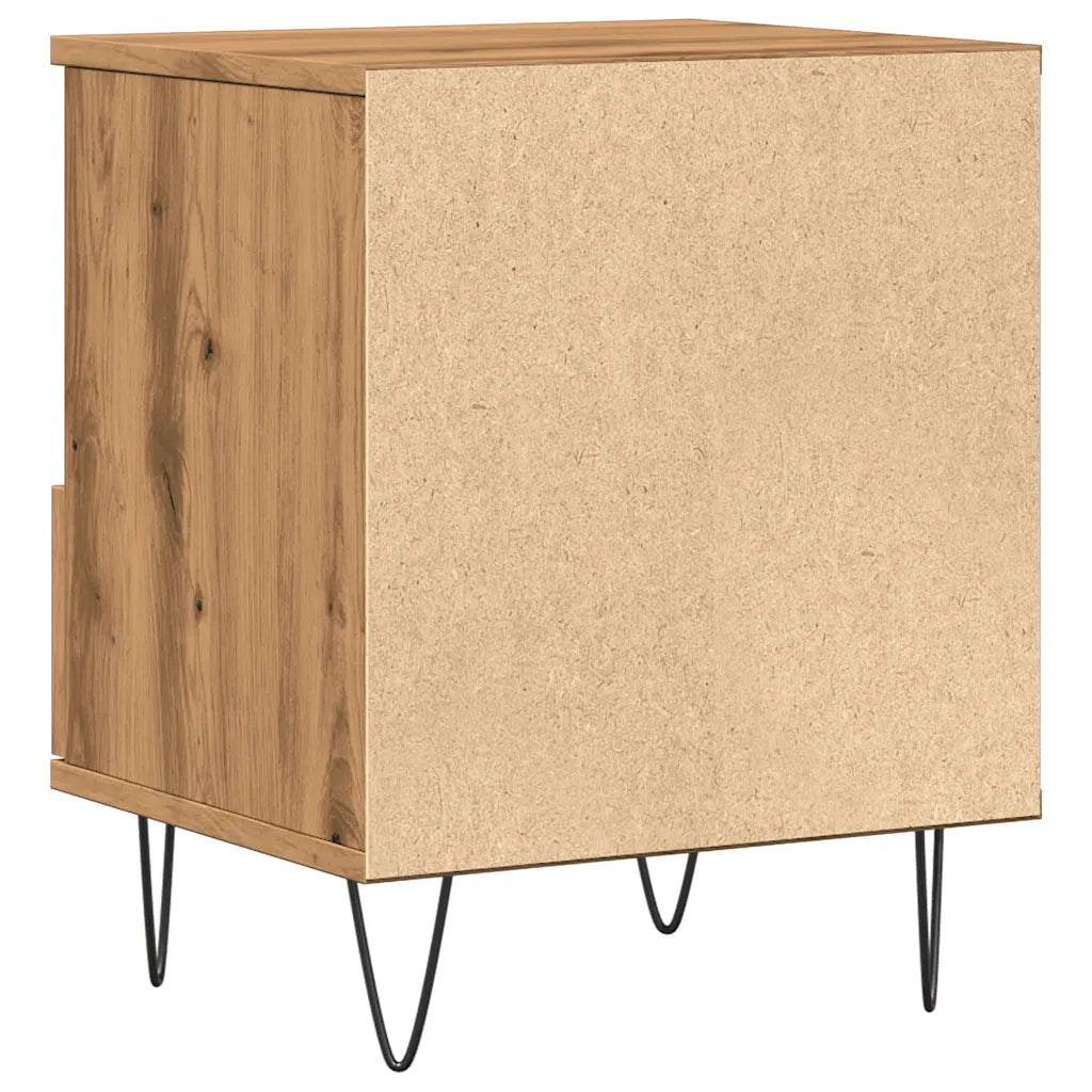 Comodino Rovere Artigianale 40x35x50 cm in Legno Multistrato 857359