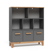 Vitalispa Scaffale per bambini Grigio/Artisan 98.4 x 113.4 cm