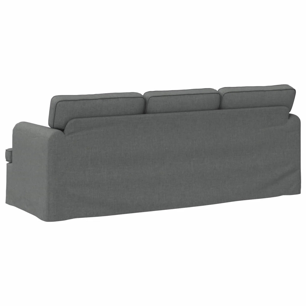 Divano Grigio scuro 201 x 80 x 85 cm Tessuto