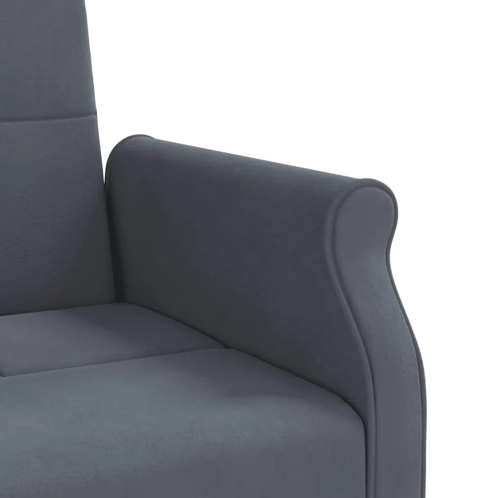 Divano letto con cuscini 216 x 89 x 70 cm velluto grigio scuro 02_0020405