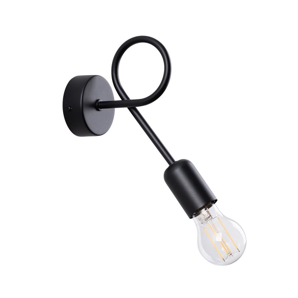 Lampada da parete LOOP nero