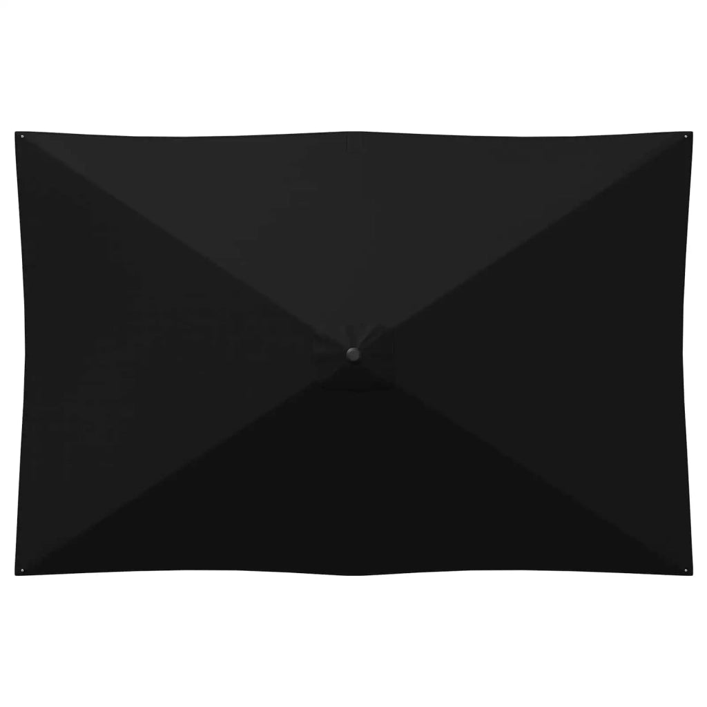 Ombrello da giardino 200 x 300 cm Poliestere Rettangolare Nero 42036209