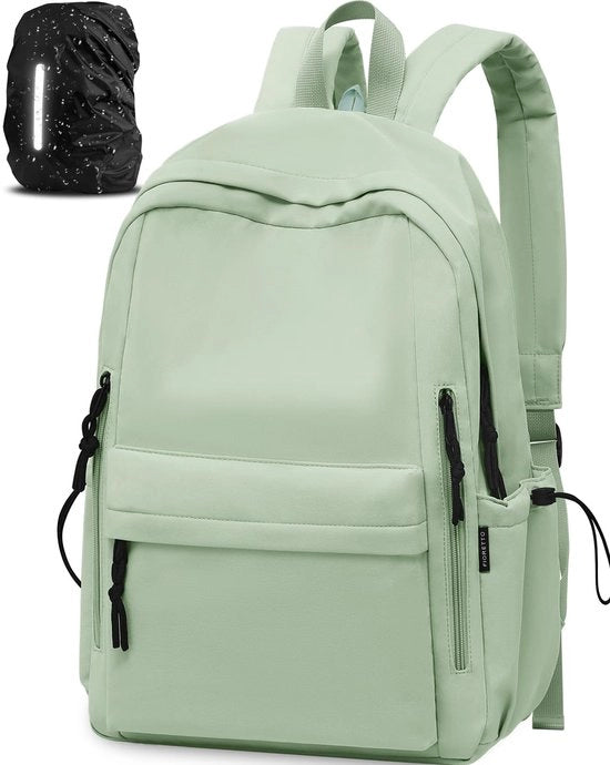 Borsa a Spalla per Ragazze con Cappuccio Impermeabile, Adatta a Laptop 15,6 Pollici, Con Tasca Antifurto, Ideale per Scuola Università e Viaggi, Rosa