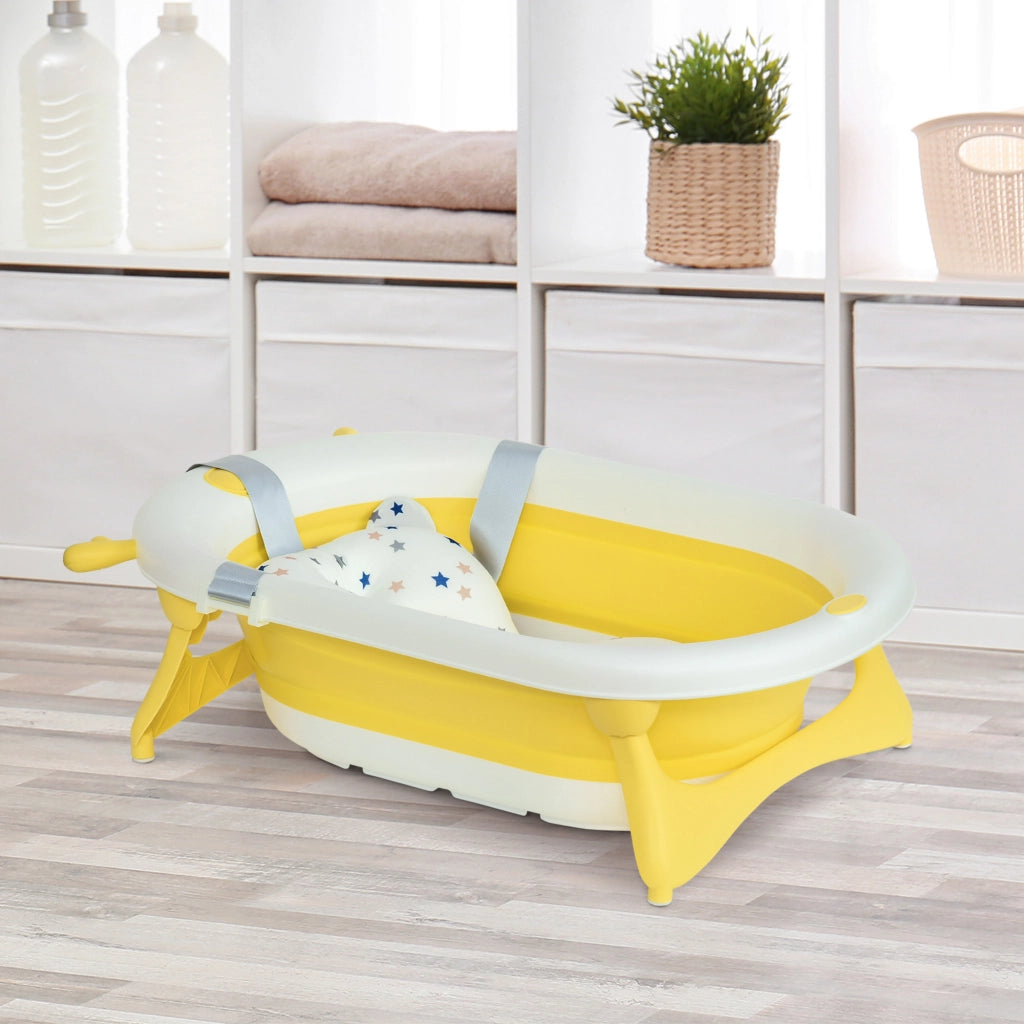 Vasca da bagno pieghevole per bambini ¨C zephmum ¨C 81.5x50.5x23.5 cm, giallo