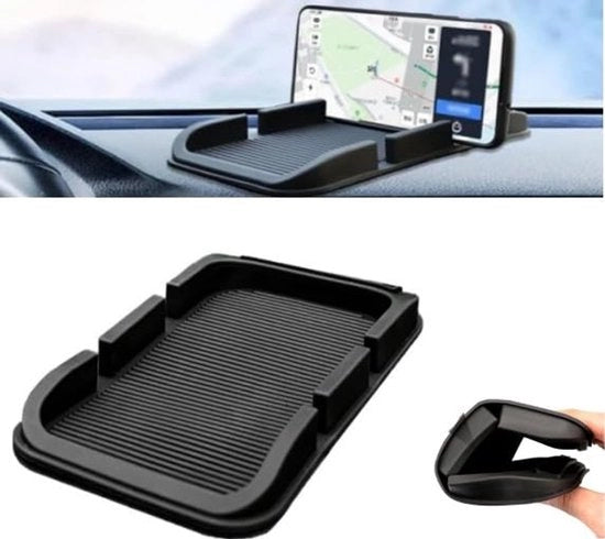 Mat antislip duurzame 3-in-1 per auto con organizzatore e spazio per smartphone, occhiali da sole e chiavi