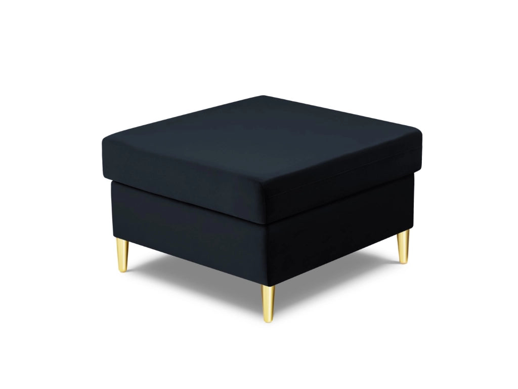 Cosmopolitan Design - Pouf "Kyoto" in velluto blu scuro 
