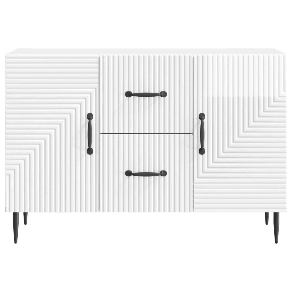 Credenza Bianco Lucido 89 x 34,5 x 60 cm Legno ingegnerizzato 894889