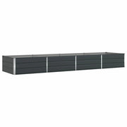 Fioriera | Cassetta per fiori | Vaso Antracite 385 x 100 x 45 cm Acciaio zincato