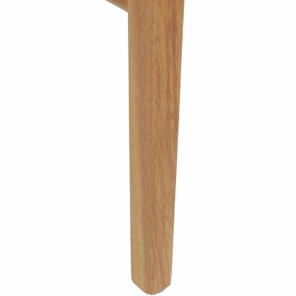 Sedia da pranzo 2 pcs Naturale e chiaro Legno di gomma solido