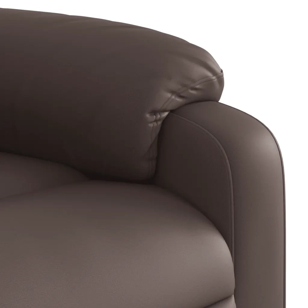 Poltrona | Sedia Relax Reclinabile Marrone in Similpelle