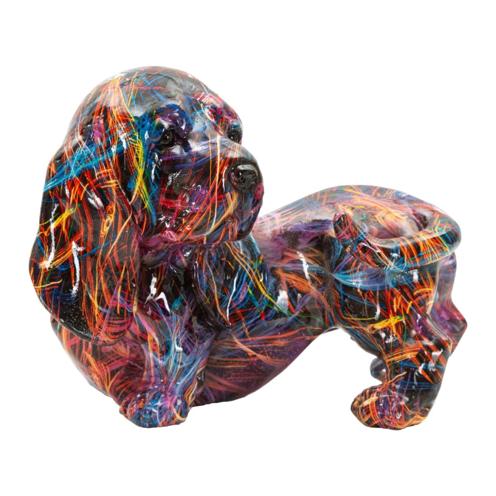 Scultura Bassotto, Multicolore, Poliresina, 20x14x16,5 cm