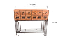 Tavolo con Cassetti e Base in Metallo Larghezza 106 cm