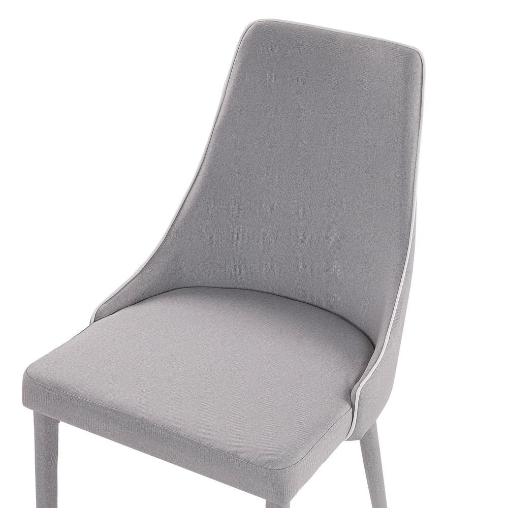 Set di 2 sedie da pranzo Sedie da cucina con sedile e gambe imbottite in tessuto blu
