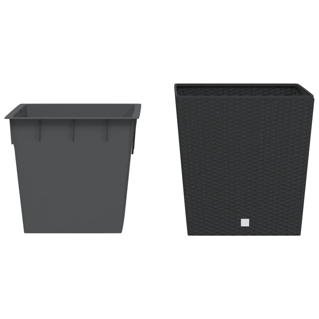 Fioriera con Interno Rimovibile Antracite 37 / 64 L PP Rattan 364681