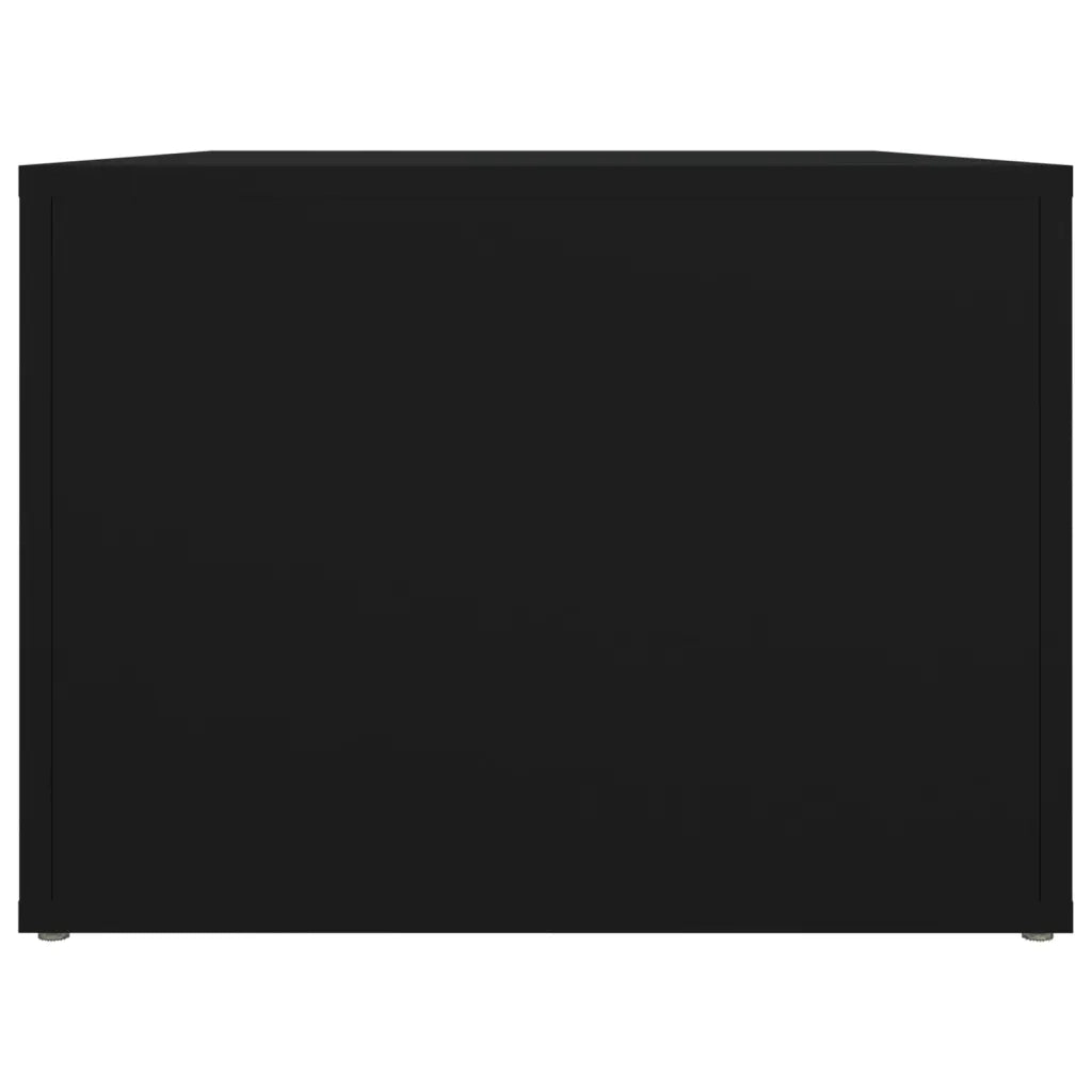 Tavolino da Salotto Nero 80x50x36 cm in Legno Multistrato