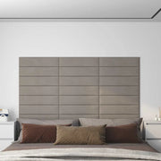 Testiera da Parete 12 pcs Grigio Chiaro Velluto