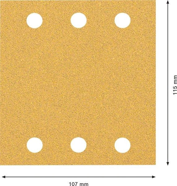 2608900891 - KIT 10 FOGLI BOSCH 115mm X 107mm P.60, EXPERT for LEGNO+VERNICE