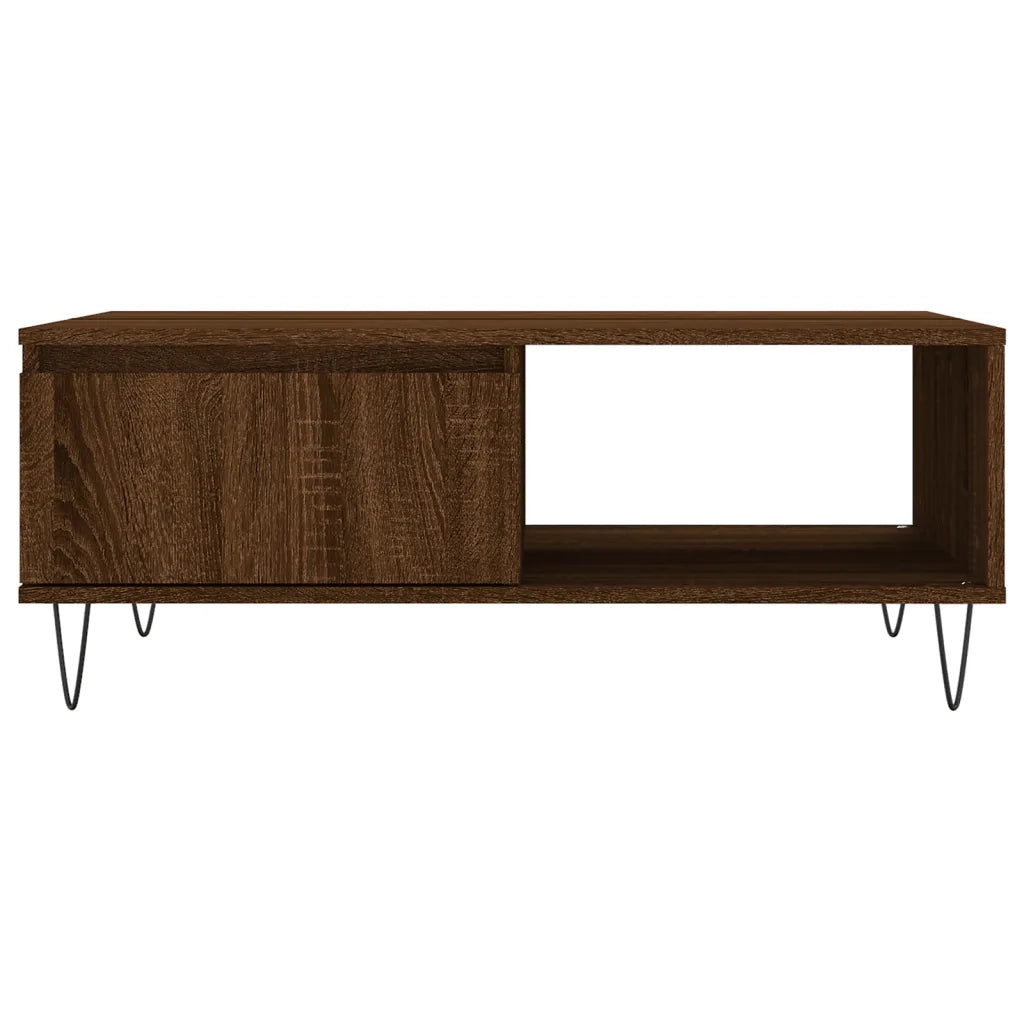Tavolino da salotto | Tavolino da caff¨¨ | Tavolino da Soggiorno Rovere Marrone 90x60x35cm Legno Multistrato