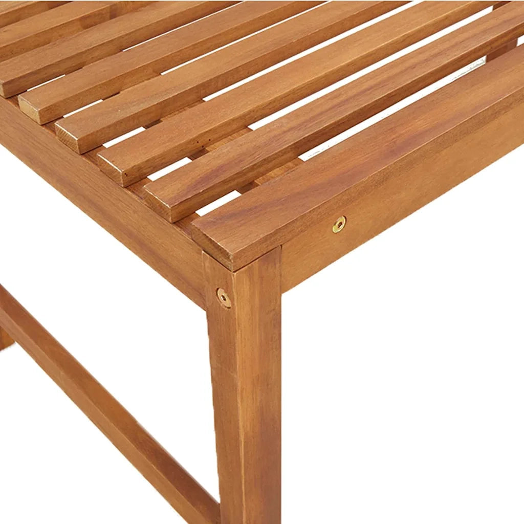 Set Panchina da Giardino 5 pcs Marrone Legno di Acacia Massello 3328690