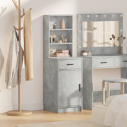 Armadio alto Grigio cemento 40x41x135 cm Legno ingegnerizzato