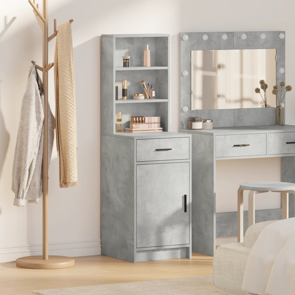 Armadio alto Grigio cemento 40x41x135 cm Legno ingegnerizzato