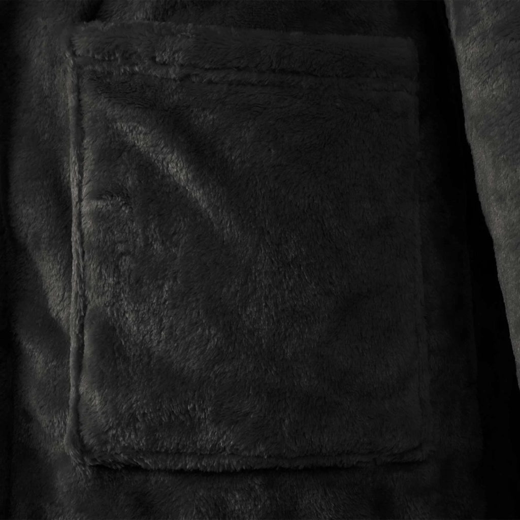 Accappatoio con Cappuccio Nero xxl Flanella CFW1329365
