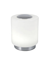 Simi Lampada da Tavolo LED Integrato Struttura in Metallo e Vetro Soffiato Cromo 8W 3000K Warm White Dimmerabile al Tocco, Codice 3257-30-138