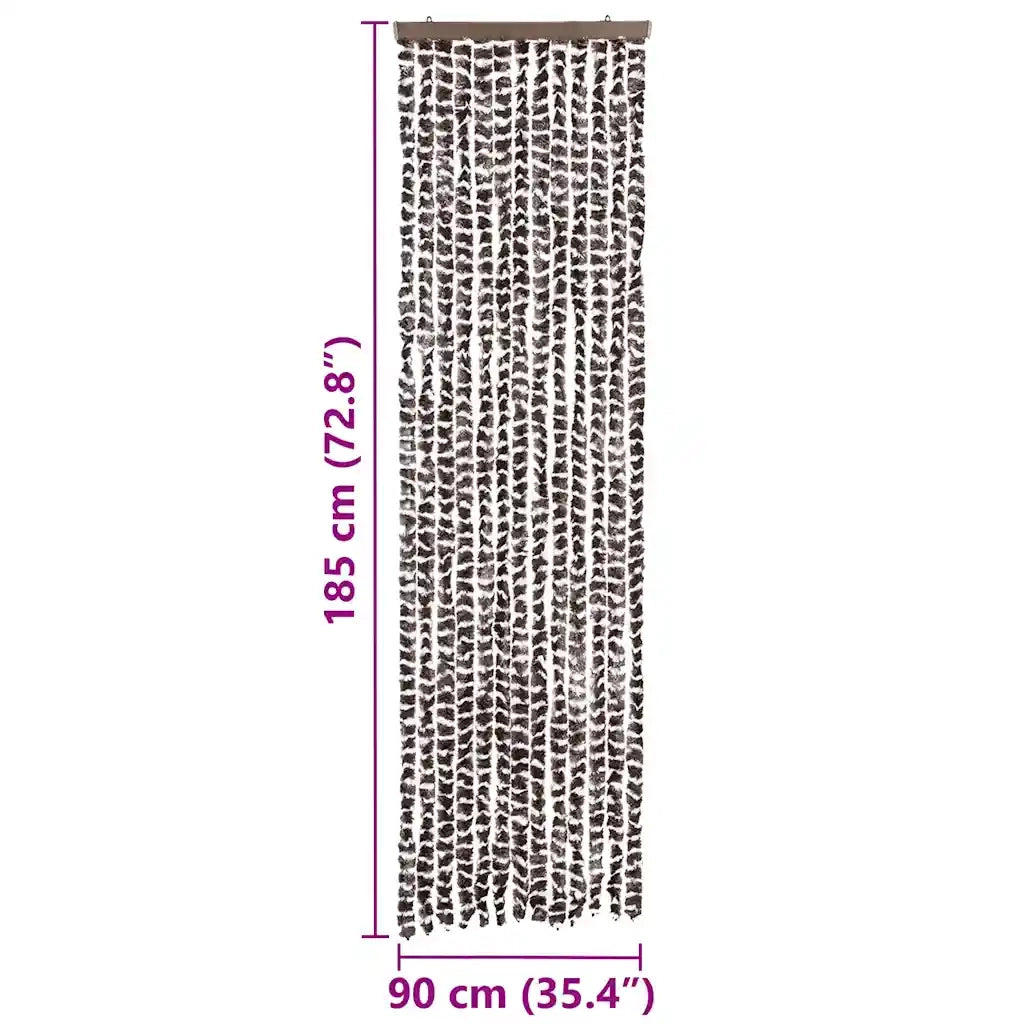 Zanzariera Marrone e Bianco 56x185 cm Ciniglia cod mxl 55017