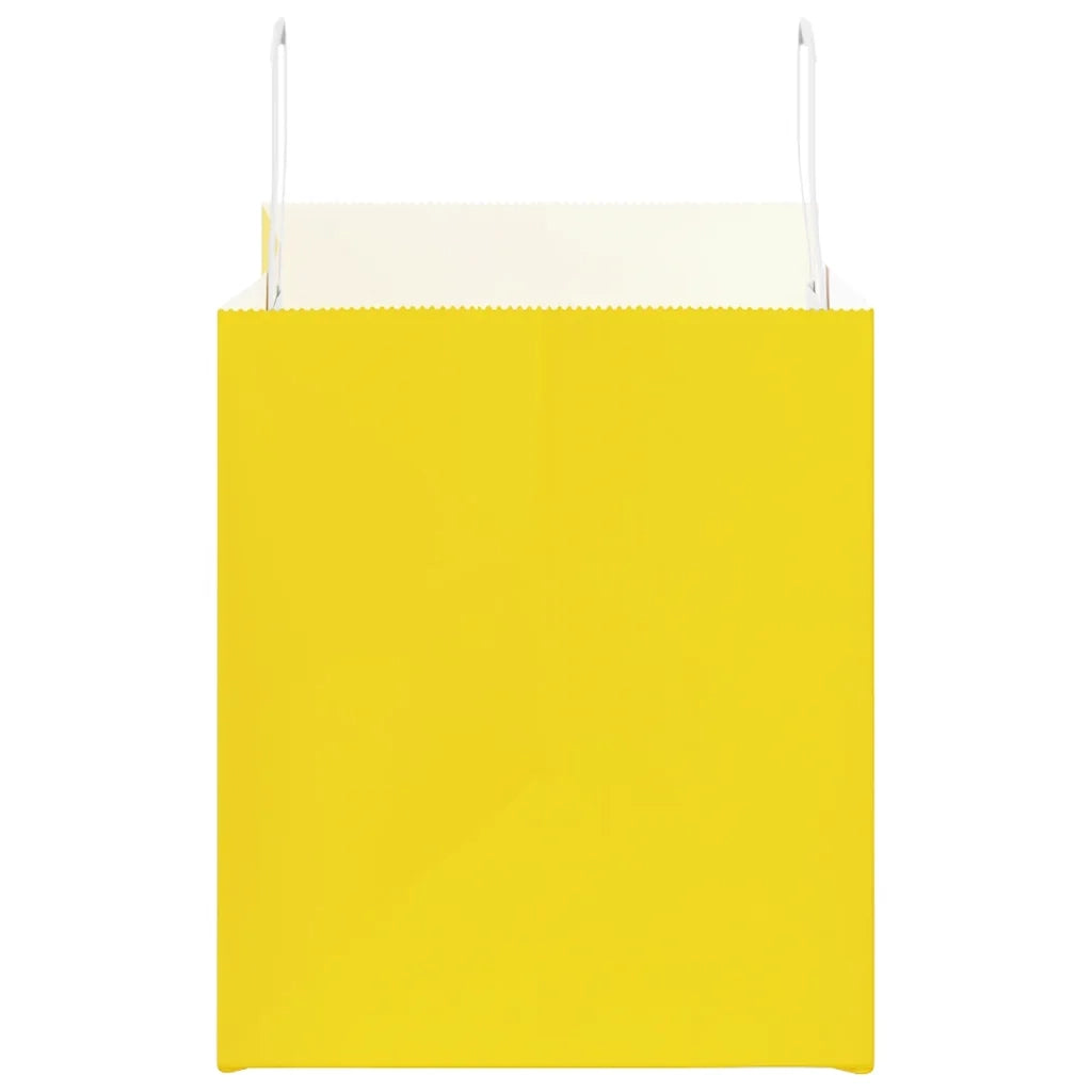 Sacchetti di Carta 250 pz con Manici Gialli 32x22x24 cm