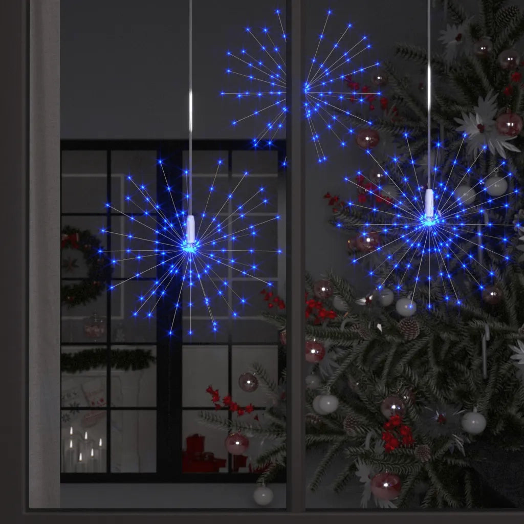 Luci di Natale Fuochi d'Artificio Blu Chiaro 20 cm 140 LED 328604