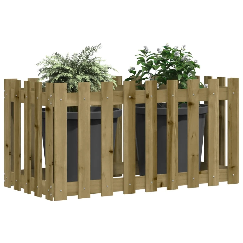 Fioriera | Cassetta per fiori | Vaso Rialzata da Giardino 100x50x50 cm in Pino Impregnato