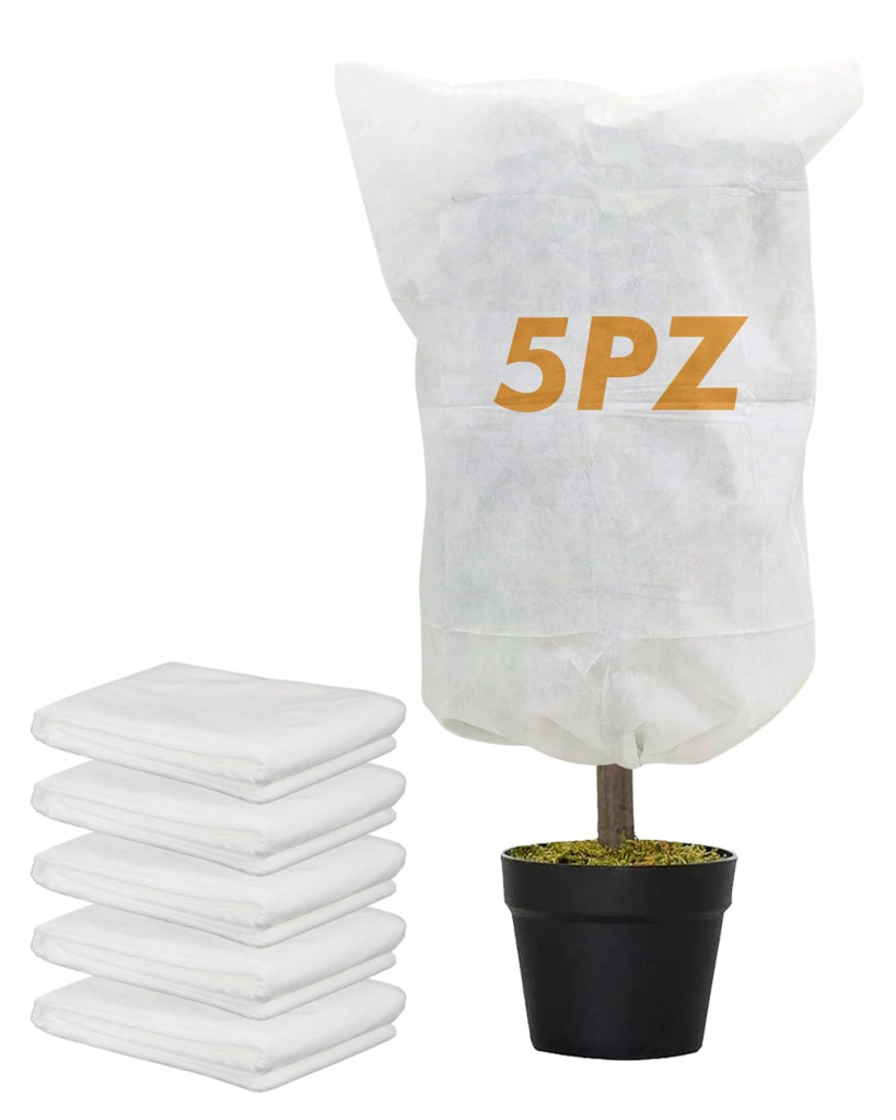 Cappucci In Tnt Per Protezione Piante Fiori Sacco Protettivo Cappuccio Inverno Freddo Grandine Uccelli Insetti Antigelo Telo Protettivo Varie Misure  5-Pezzi/0.8x1Mt