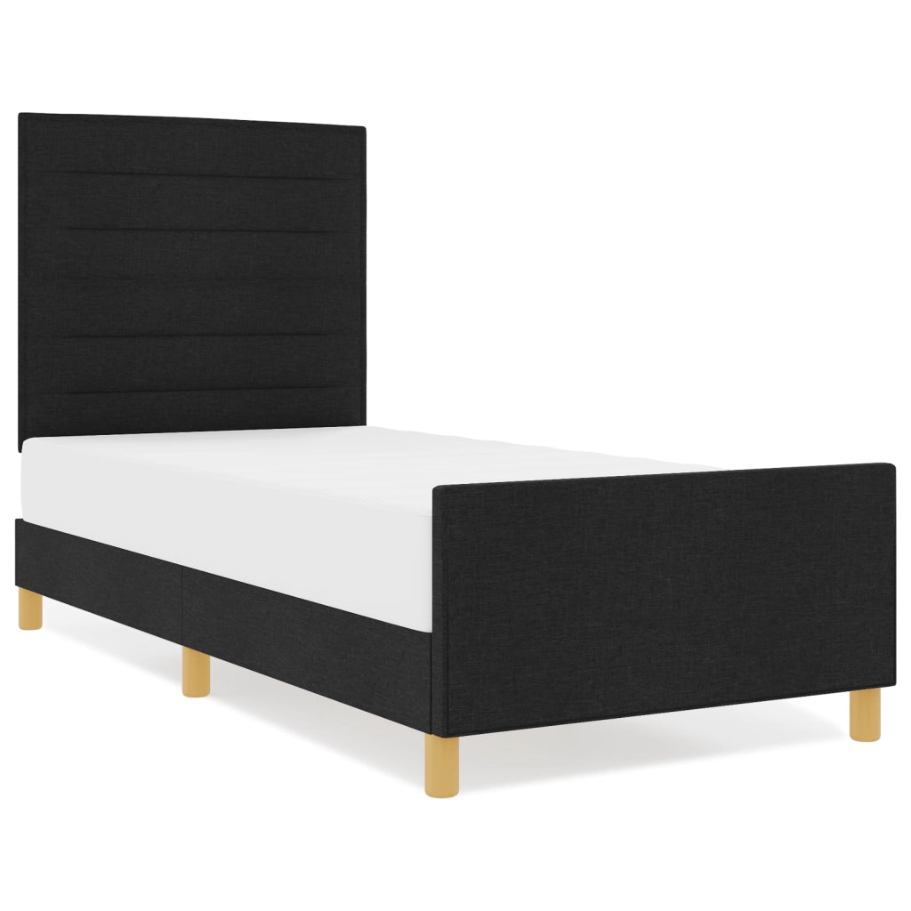 letto  Nero 90x200 cm Tessuto
