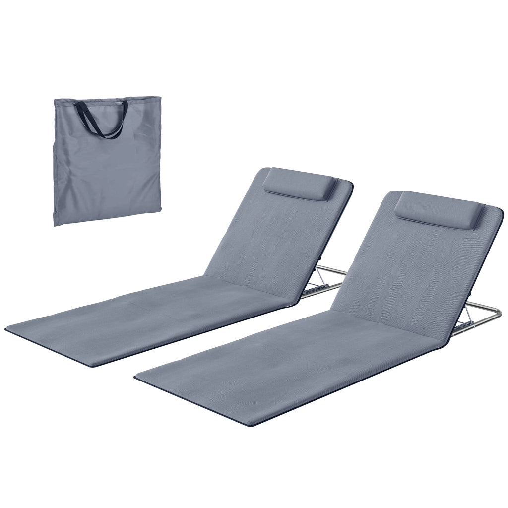 Tappeti da Playa 2 Pezzi ¨C zephmum ¨C Grigio Poliestere