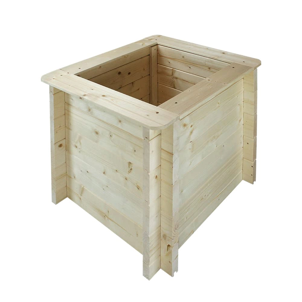 L?aiuola di giardino sopraelevata in legno - 58x58x57 cm - Timbela M618