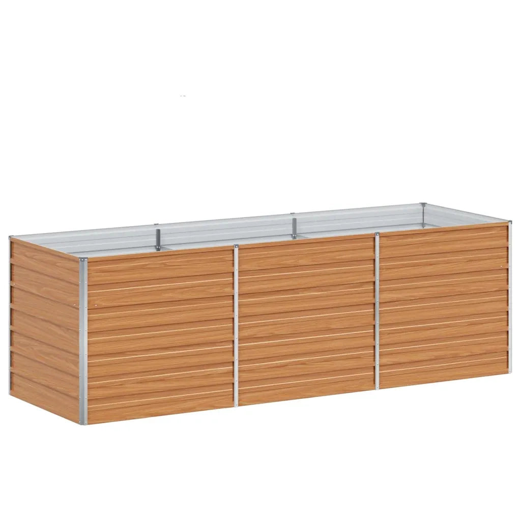 Fioriere | Cassetta per fiori | Letto rialzato da giardino Marrone Chiaro 240 x 80 x 77 cm